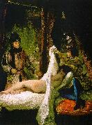 Eugene Delacroix Louis d'Orleans Showing his Mistress Norge oil painting reproduction